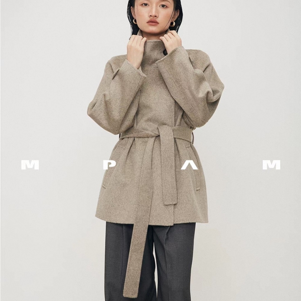 NWT - 95% Wool Gray Women's Belted Coat